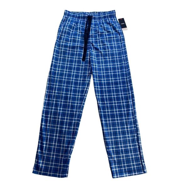 IZOD Mens SMALL SOFT Fleece Plaid Sleep Bottoms - Picture 1 of 7